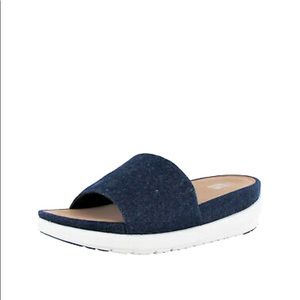 Fitflop Denim Loosh Luxe Ltd Edition Slides